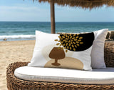Savon Wine Glass Lumbar Indoor/Outdoor Throw Pillow