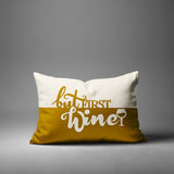 Stevenson But First Lumbar Indoor/Outdoor Throw Pillow