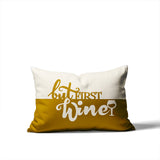 Stevenson But First Lumbar Indoor/Outdoor Throw Pillow