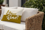 Stevenson But First Lumbar Indoor/Outdoor Throw Pillow