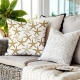Theba Star Fish Square Indoor/Outdoor Throw Pillow