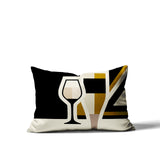 Winefield Wine Bottle Lumbar Indoor/Outdoor Throw Pillow