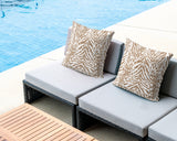 Gorgi Zebra Print Indoor/Outdoor Reversible Square Pillow