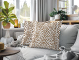 Gorgi Zebra Print Indoor/Outdoor Reversible Square Pillow