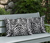 Gorgi Zebra Print Indoor/Outdoor Reversible Rectangular Pillow