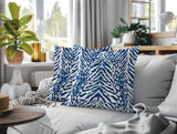 Gorgi Zebra Print Indoor/Outdoor Reversible Square Pillow