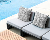 Gorgi Zebra Print Indoor/Outdoor Reversible Square Pillow