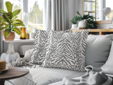 Gorgi Zebra Print Indoor/Outdoor Reversible Square Pillow