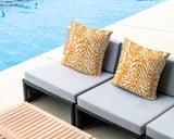 Gorgi Zebra Print Indoor/Outdoor Reversible Square Pillow