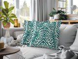 Gorgi Zebra Print Indoor/Outdoor Reversible Square Pillow