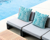 Gorgi Zebra Print Indoor/Outdoor Reversible Square Pillow