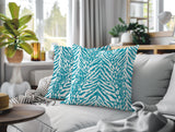 Gorgi Zebra Print Indoor/Outdoor Reversible Square Pillow