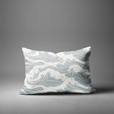 Copley Ocean Waves Lumbar Indoor/Outdoor Throw Pillow