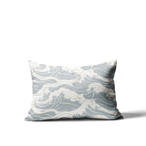 Copley Ocean Waves Lumbar Indoor/Outdoor Throw Pillow