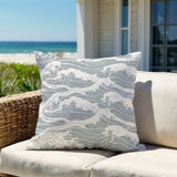 Copley Ocean Waves Lumbar Indoor/Outdoor Throw Pillow