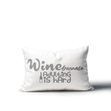 Davey Wine Lumbar Indoor/Outdoor Throw Pillow