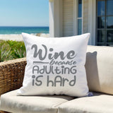 Davey Textual Reversible Indoor/Outdoor Square Pillow