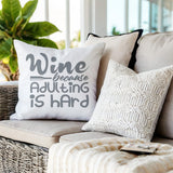 Davey Textual Reversible Indoor/Outdoor Square Pillow
