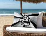 Downton It's Wine Lumbar Indoor/Outdoor Throw Pillow