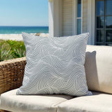 Foxlane Ocean Waves Square Indoor/Outdoor Throw Pillow