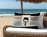 Molsley Wine Bottle Lumbar Indoor/Outdoor Throw Pillow