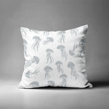 Octavian Jellyfish Square Indoor/Outdoor Throw Pillow