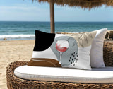 Parson Wine Glass Lumbar Indoor/Outdoor Throw Pillow