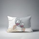 Penny Two Hands Lumbar Indoor/Outdoor Throw Pillow