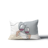 Penny Two Hands Lumbar Indoor/Outdoor Throw Pillow