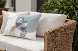 Penny Two Hands Lumbar Indoor/Outdoor Throw Pillow