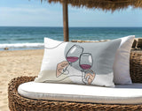 Penny Two Hands Lumbar Indoor/Outdoor Throw Pillow