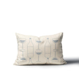 Purcill Wine Glass Lumbar Indoor/Outdoor Throw Pillow