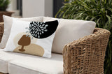 Savon Wine Glass Lumbar Indoor/Outdoor Throw Pillow
