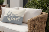 Stevenson But First Lumbar Indoor/Outdoor Throw Pillow
