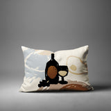 Tate Wine Bottle Lumbar Indoor/Outdoor Throw Pillow