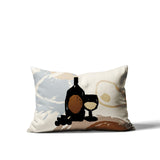 Tate Wine Bottle Lumbar Indoor/Outdoor Throw Pillow