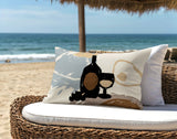 Tate Wine Bottle Lumbar Indoor/Outdoor Throw Pillow
