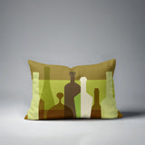 Finley Wine Bottle Lumbar Indoor/Outdoor Throw Pillow