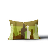 Finley Wine Bottle Lumbar Indoor/Outdoor Throw Pillow