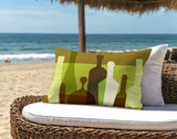 Finley Wine Bottle Lumbar Indoor/Outdoor Throw Pillow
