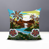 Kekoa Tropical Island Reversible Indoor/Outdoor Square Pillow