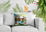 Kekoa Tropical Island Reversible Indoor/Outdoor Rectangle Pillow