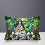 Moana Palm Reversible Indoor/Outdoor Rectangle Pillow