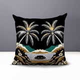 Groove Palm Reversible Indoor/Outdoor Square Pillow