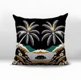 Groove Palm Reversible Indoor/Outdoor Square Pillow