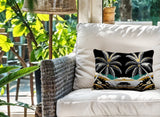 Groove Palm Reversible Indoor/Outdoor Rectangular Pillow