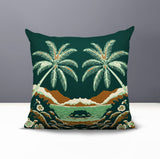 Groove Palm Reversible Indoor/Outdoor Square Pillow