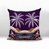 Groove Palm Reversible Indoor/Outdoor Square Pillow