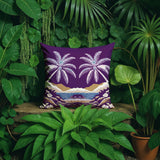 Groove Palm Reversible Indoor/Outdoor Square Pillow
