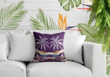 Groove Palm Reversible Indoor/Outdoor Square Pillow